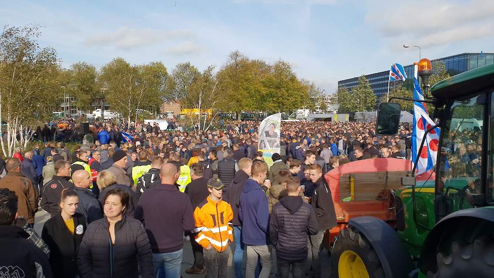 De opkomst van de boeren was met 2000 man massaal.