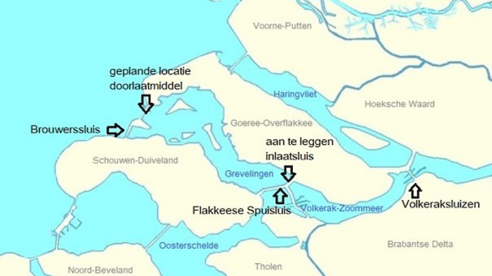 Locaties van bestaande, geplande en wenselijke doorlaten.