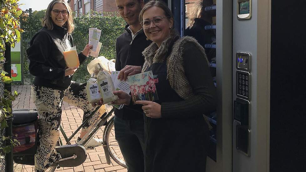 De boerderijautomaat van kaashandel Dammers in Veen.