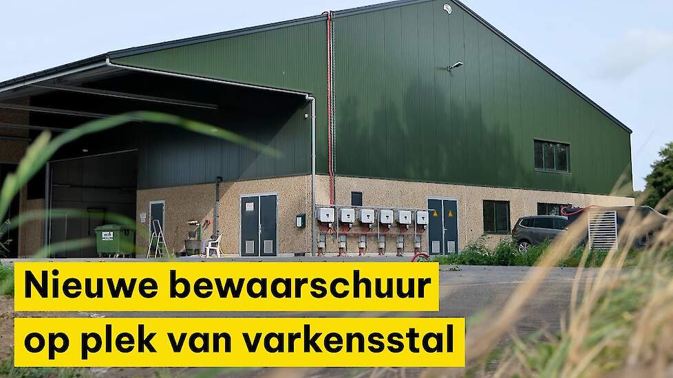 Nieuwe bewaarschuur op plek van varkensstal