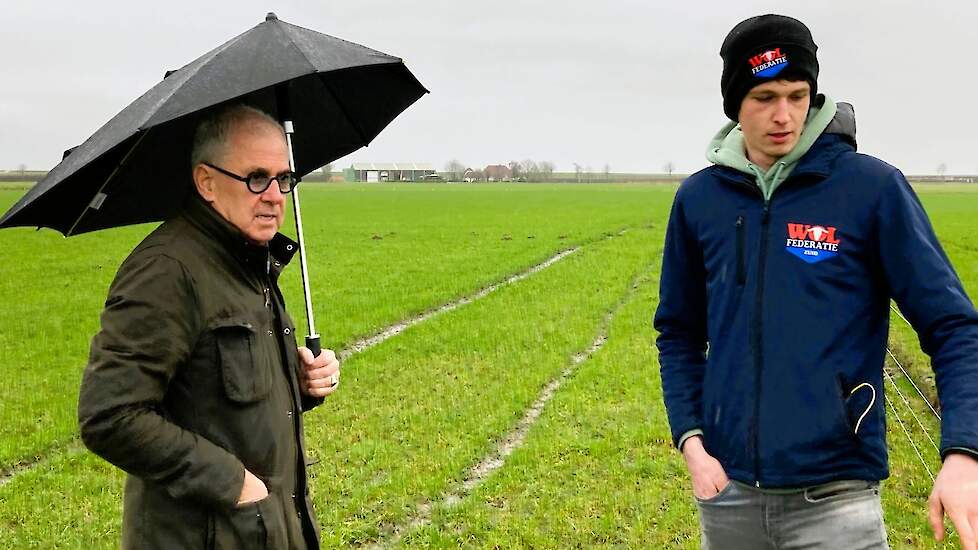 Wilfried Nielen (BBB) en schapenhouder Jan-Joost Moerdijk.