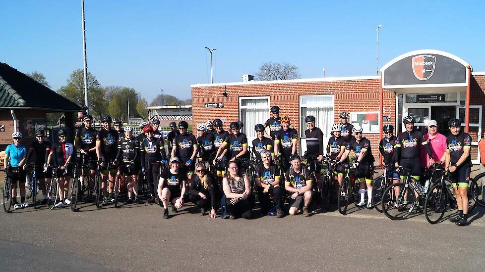 De start van de BIG Challenge-training in Milsbeek op zaterdag 12 april.