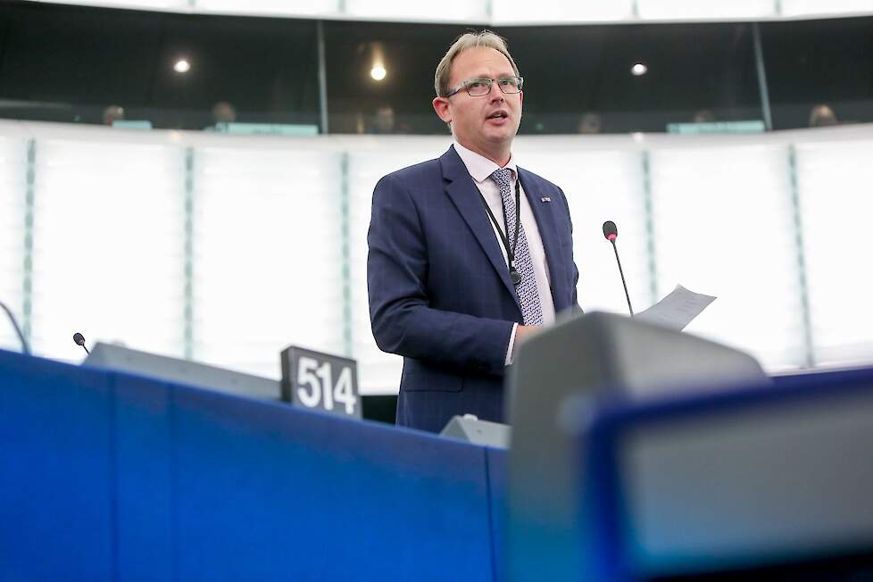 Europarlementariër Bert-Jan Ruissen (SGP), hier op archiefbeeld, spreekt zijn zorgen uit over de EU-begroting.