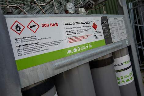 Beeld van een andere groen gas-installatie ter illustratie.